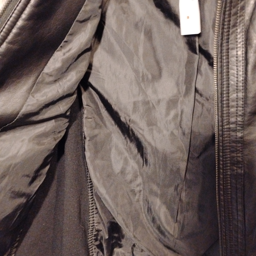 New Warm, Classic, Maurices Black Faux Leather Jacket - Picture 5 of 9